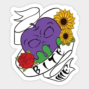 Bite Me Poisoned Apple Sticker